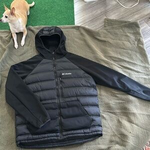 Columbia Sportswear hooded down jacket.